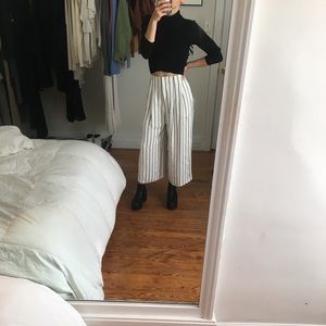 Striped ankle length pants